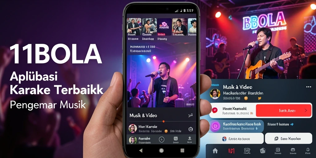 Screenshot utama 11BOLA menampilkan antarmuka aplikasi Karaoke yang intuitif.