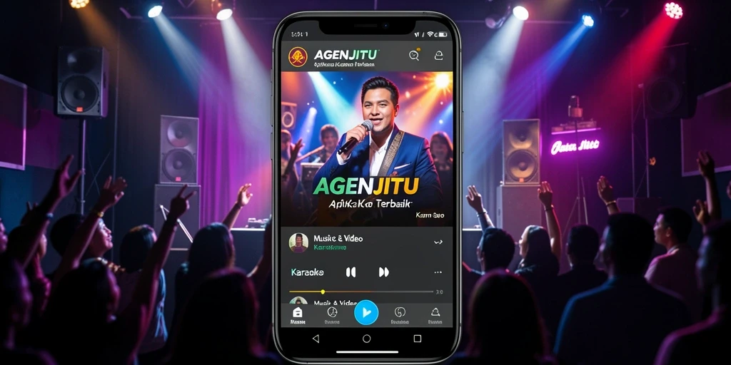 Antarmuka AGENJITU dengan berbagai fungsi Karaoke yang memukau.