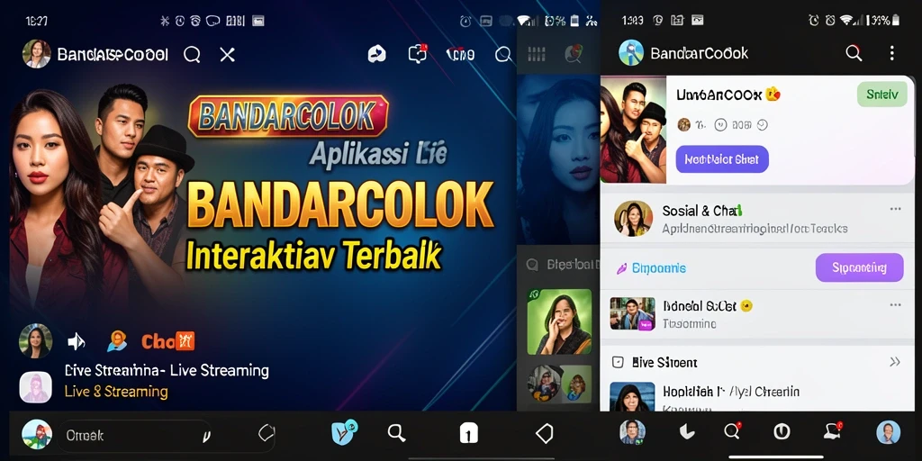 Tampilan antarmuka pengguna BANDARCOLOK untuk Live Streaming yang menarik.