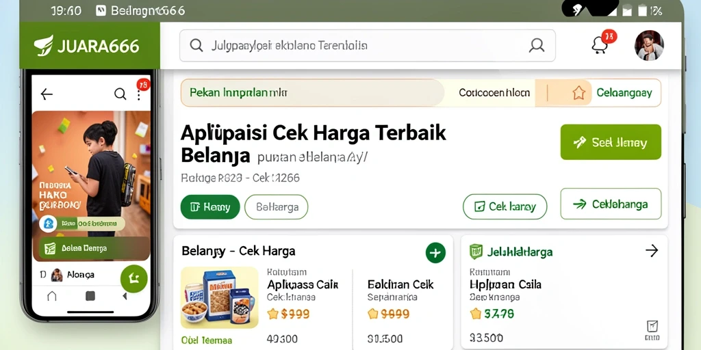 Tampilan antarmuka JUARA666 yang memudahkan pencarian harga.
