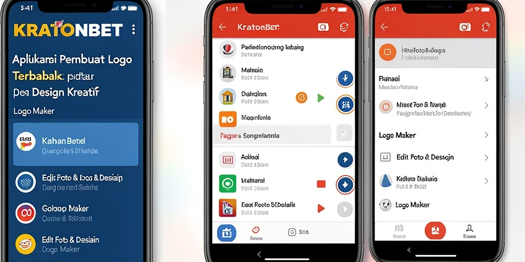 Tampilan antarmuka KRATONBET dengan fitur Logo Maker yang menarik.