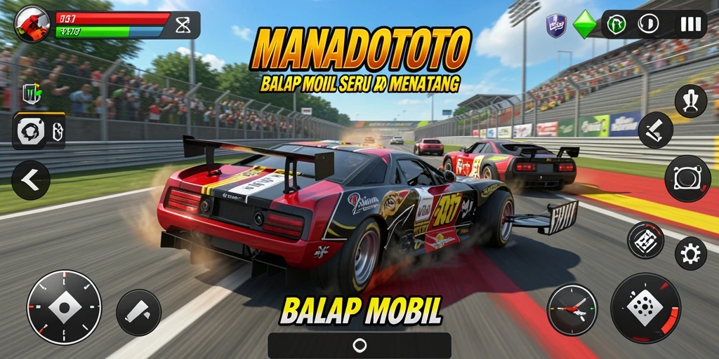 Antarmuka game Balap Mobil yang menegangkan dan menarik.