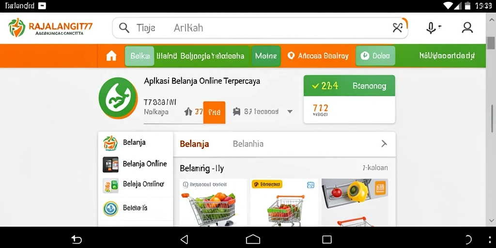 Screenshot RAJALANGIT77 menampilkan antarmuka Belanja Online yang mudah digunakan.
